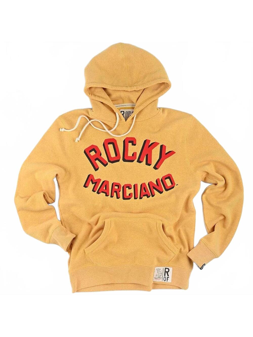 Roots of Fight Rocky Marciano Hoodie Sweatshirt Undefeated ROF Yellow Men's XL